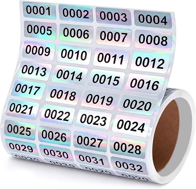 Product Number Labels - Holographic (1-2000)